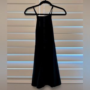 Brandy Melville Black Open Back Fit and Flare Mini Dress (OS)